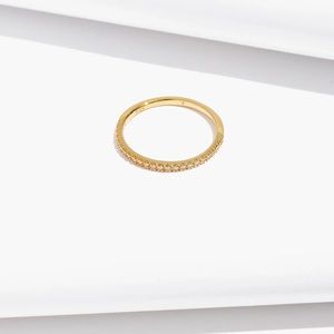 NWT Madewell Delicate Collection Demi-Fine White Topaz Ring